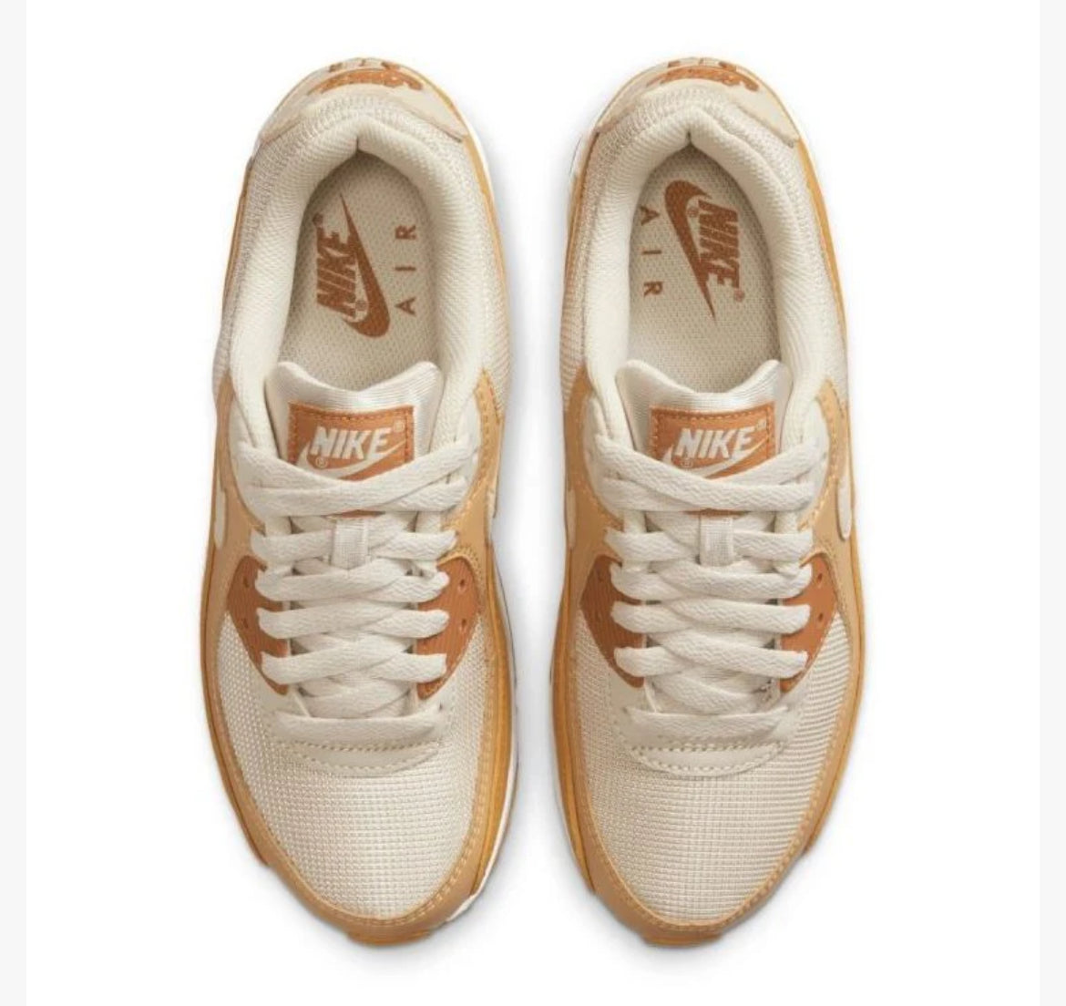 NIKE AIR MAX 90 BEIGE BROWN SNEAKERS